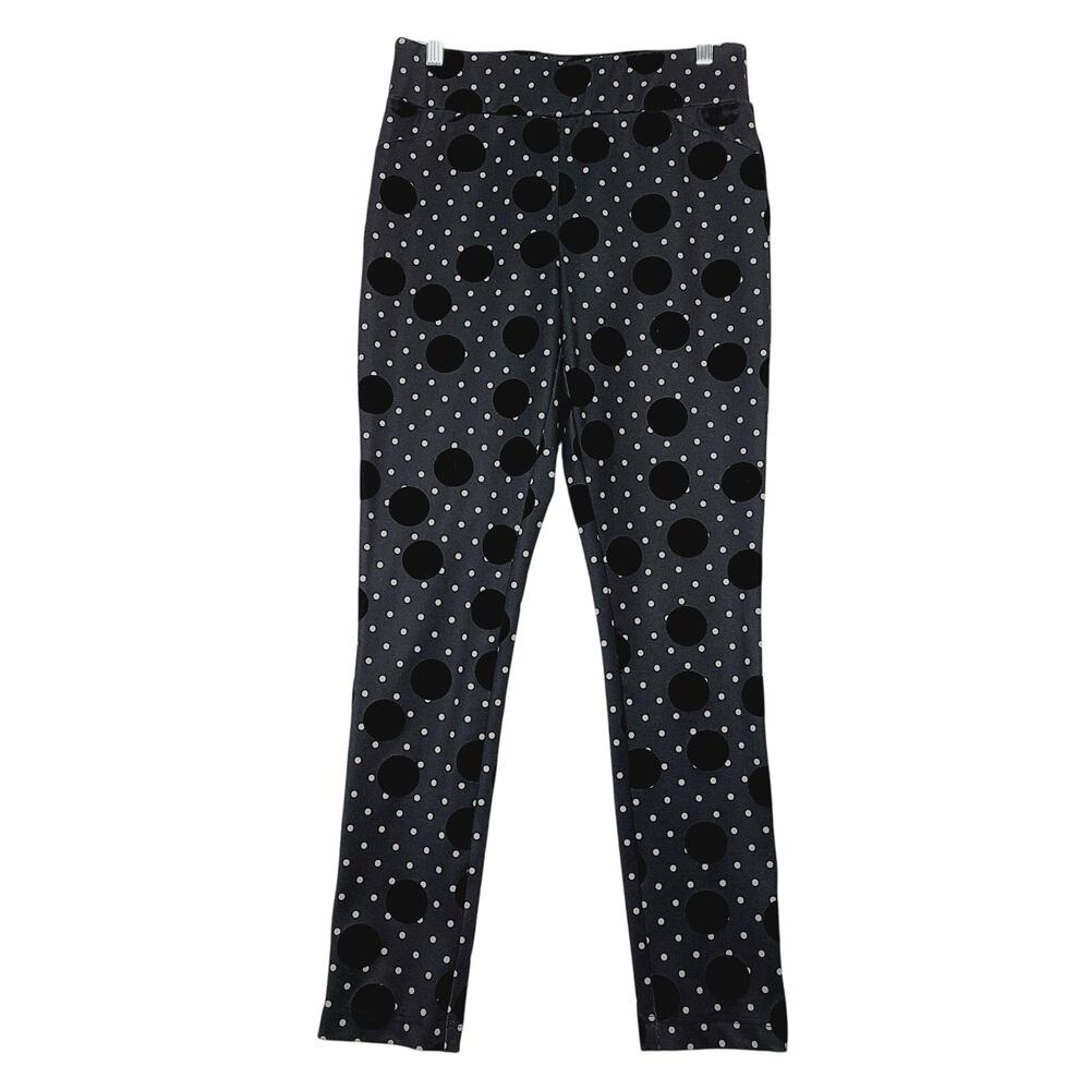 Versona Leggings Black Polka Dot Women Size Small EUC